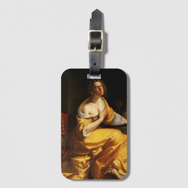 Mary Magdalene (by Artemisia Gentileschi) Luggage Tag (Front Vertical)