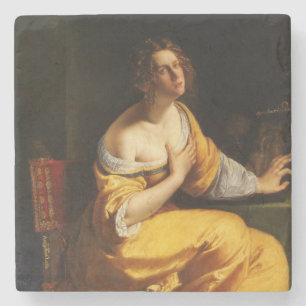 Mary Magdalene (by Artemisia Gentileschi) Stone Coaster
