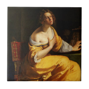 Mary Magdalene (by Artemisia Gentileschi) Tile