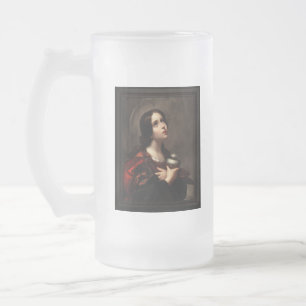 Mary Magdalene by Carlo Dolci Frosted Glass Beer Mug