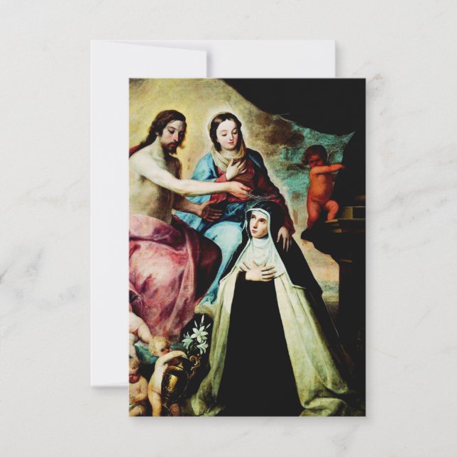 Mary Magdalene de Pazzi by Pedro de Moya Thank You Card (Front)