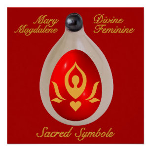 Mary Magdalene - Four Sacred Symbols  Poster