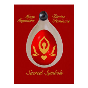 Mary Magdalene - Four Sacred Symbols  Poster