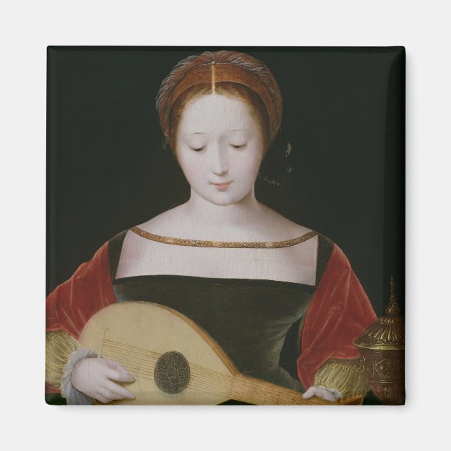 Mary Magdalene Playing a Lute Magnet (Front)