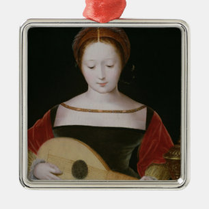 Mary Magdalene Playing a Lute Metal Tree Decoration