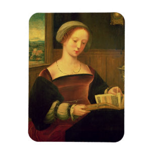 Mary Magdalene Reading (oil on panel) Magnet