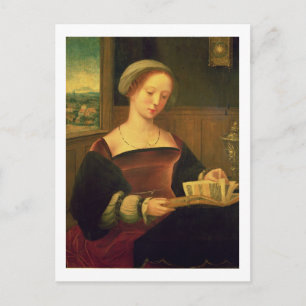 Mary Magdalene Reading (oil on panel) Postcard