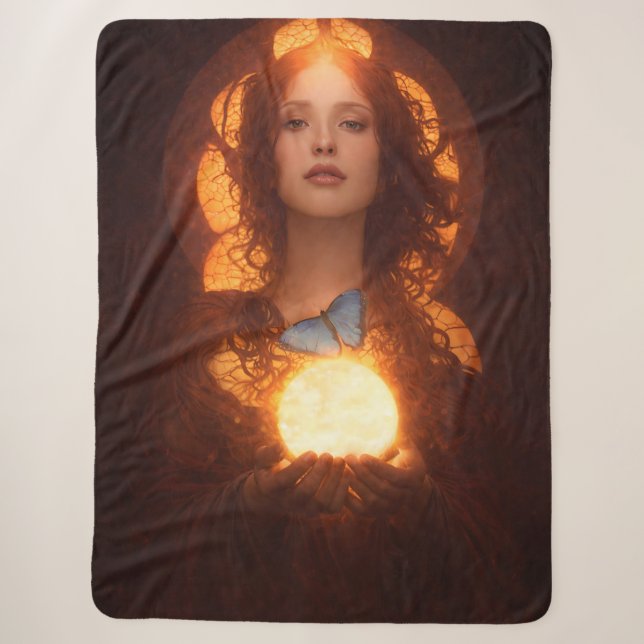 Mary Magdalene Sherpa Blanket (Front)