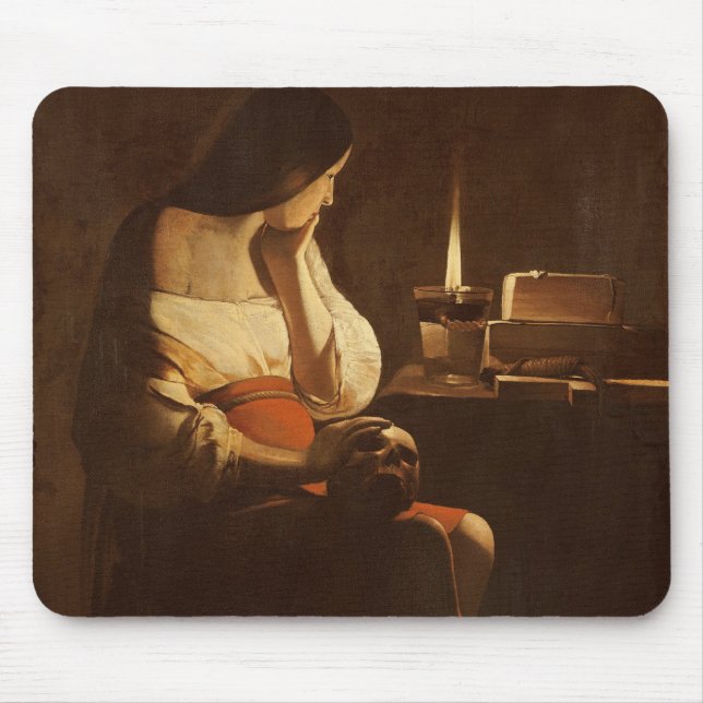 Mary Magdalene with a night light, 1630-35 Mouse Mat (Front)