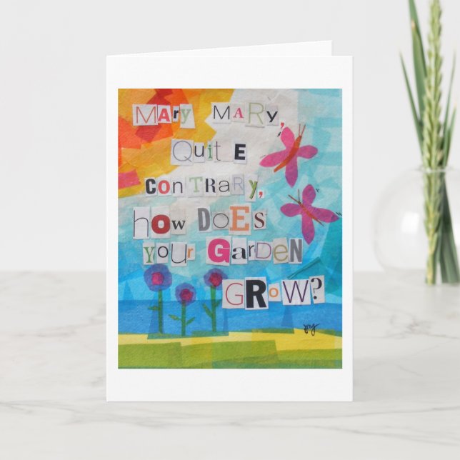 Mary Mary Quite Contrary Card (Front)