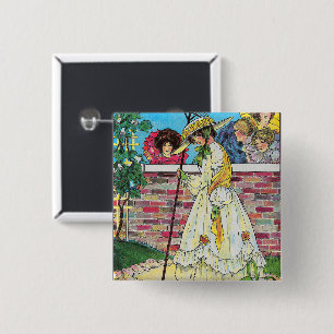 Mary Mary Quite Contrary How Does Your Garden Grow 15 Cm Square Badge