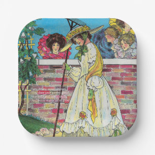 Mary Mary Quite Contrary How Does Your Garden Grow Paper Plate