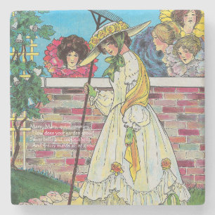 Mary Mary Quite Contrary How Does Your Garden Grow Stone Coaster