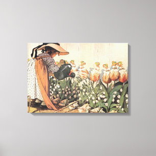 Mary, Mary, Quite Contrary Nursery Rhyme Canvas Print