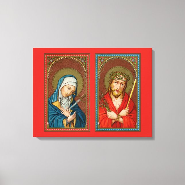 Mary, Mater Dolorosa & Jesus, Ecce Homo Canvas Print (Front)