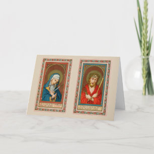 Mary, Mater Dolorosa & Jesus, Ecce Homo Greeting Card