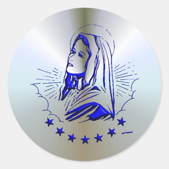 Mary - Mother of God Classic Round Sticker (Front)