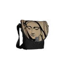 Mary Mother Of Jesus Face Rickshaw Messenger Bag