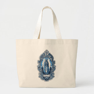 Mary mother of jesus, Fatima sanctuary azulejos Large Tote Bag