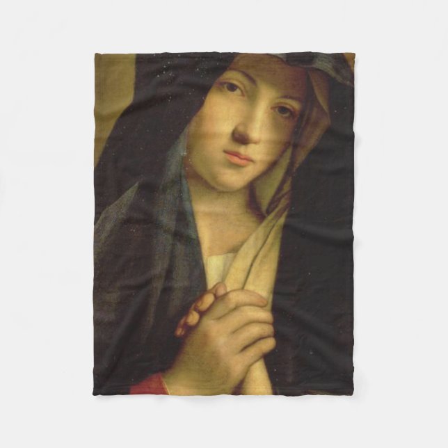 Mary Mother Of Jesus - The Madonna In Sorrow Fleece Blanket (Front)