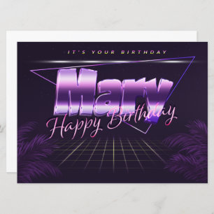 Mary Name First name lila retro card Birthday