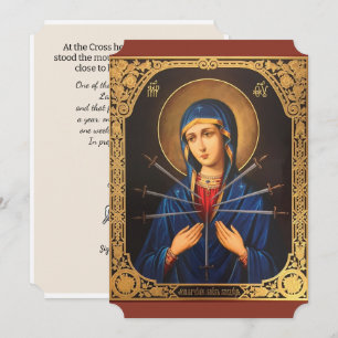 Mary of Immaculate Heart Good Friday Easter  Holiday Card