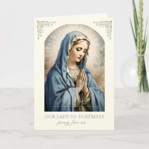 Mary Our Lady of Surprises Prayer Catholic Card
