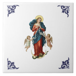 Mary Our Lady Undoer of Knots Religious Tile