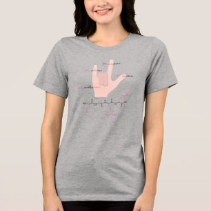 MARY peptide, I-love-U sign w/ custom text Tri-Blend Shirt