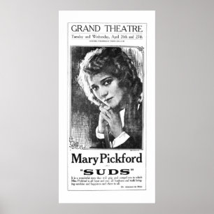 Mary Pickford 1921 vintage movie ad poster