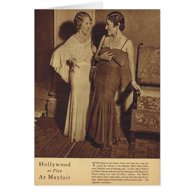 Mary Pickford & Gloria Swanson at a party (Front)