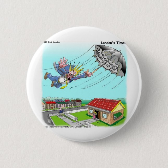 Mary Poppins Umbrella Funny Gifts Tees Etc 6 Cm Round Badge (Front)