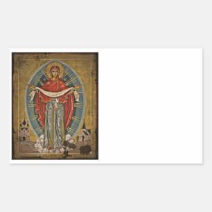 Mary Protector Theotokos Rectangular Sticker