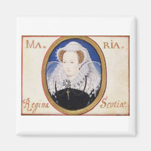 Mary Queen of Scots (1542-87) (gouache on vellum) Magnet