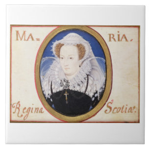 Mary Queen of Scots (1542-87) (gouache on vellum) Tile