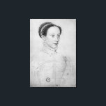 Mary Queen of Scots, 1559 Canvas Print<br><div class="desc">Mary Queen of Scots,  1559 | by Francois Clouet | Art Location: Bibliotheque Nationale,  Paris,  France | French Artist | Image Collection Number: XIR287001</div>