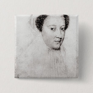 Mary, Queen of Scots  in white mourning, 1560 15 Cm Square Badge