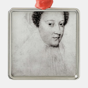 Mary, Queen of Scots in white mourning, 1560 Metal Tree Decoration