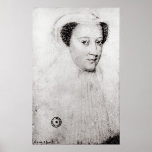 Mary, Queen of Scots  in white mourning, 1560 Poster