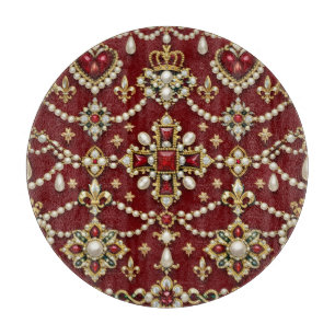 Mary Queen of Scots Inspired Design Magical Jewels Cutting Board
