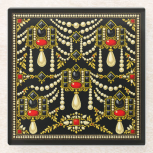 Mary Queen of Scots Jewells Inspired Design Glass Coaster