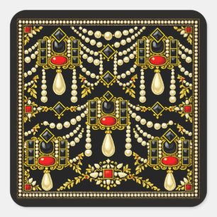 Mary Queen of Scots Jewells Inspired Design  Square Sticker