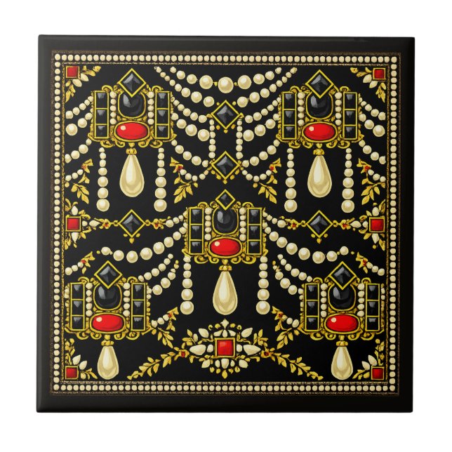 Mary Queen of Scots Jewells Inspired Design  Tile (Front)