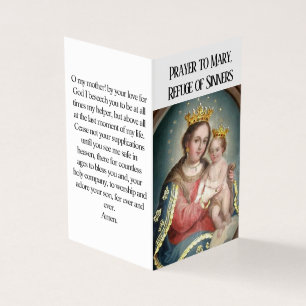 Mary, Refuge of Sinners Prayer Card