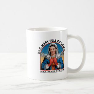 Mary Religious Boxing Tee Funny Christian Punch Th Coffee Mug