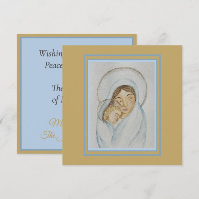 Mary’s Mantle & Child Christmas Flat Card (Front/Back)