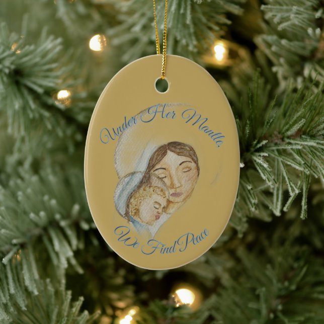 Mary’s Mantle Christmas Ceramic Tree Decoration (Tree)