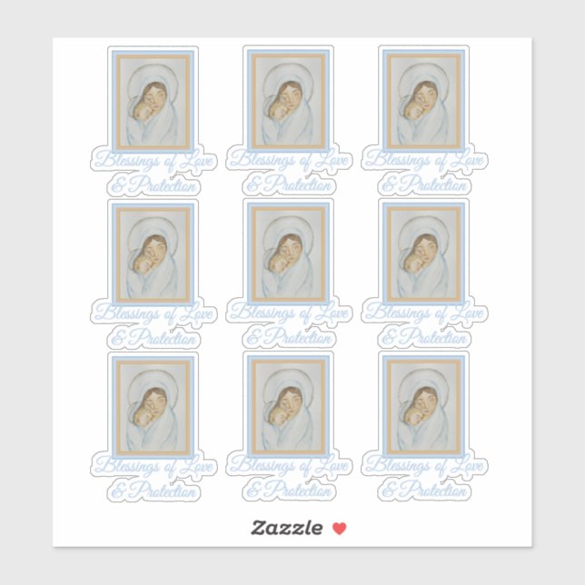 Mary’s Mantle Vinyl Sticker Set – Blessings Love (Sheet)