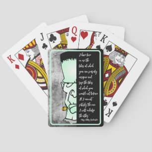 Mary Shelley Love and Rage Frankenstein Quote Playing Cards
