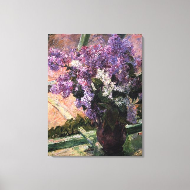 Mary Stevenson Cassatt - Lilacs in a Window 1880 Canvas Print (Front)